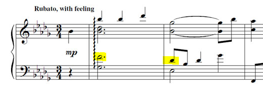 excerpt from sheet music